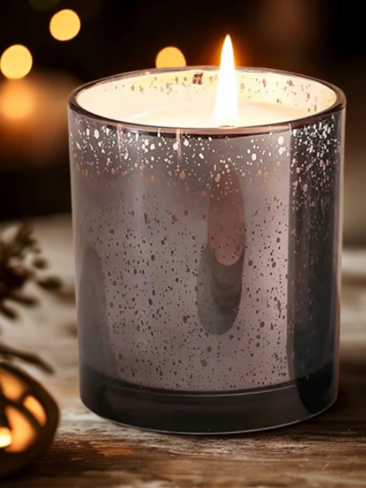 1111 Candle with Healing Crystals - Enchanted Black Sea (10oz Sparkle Jar)