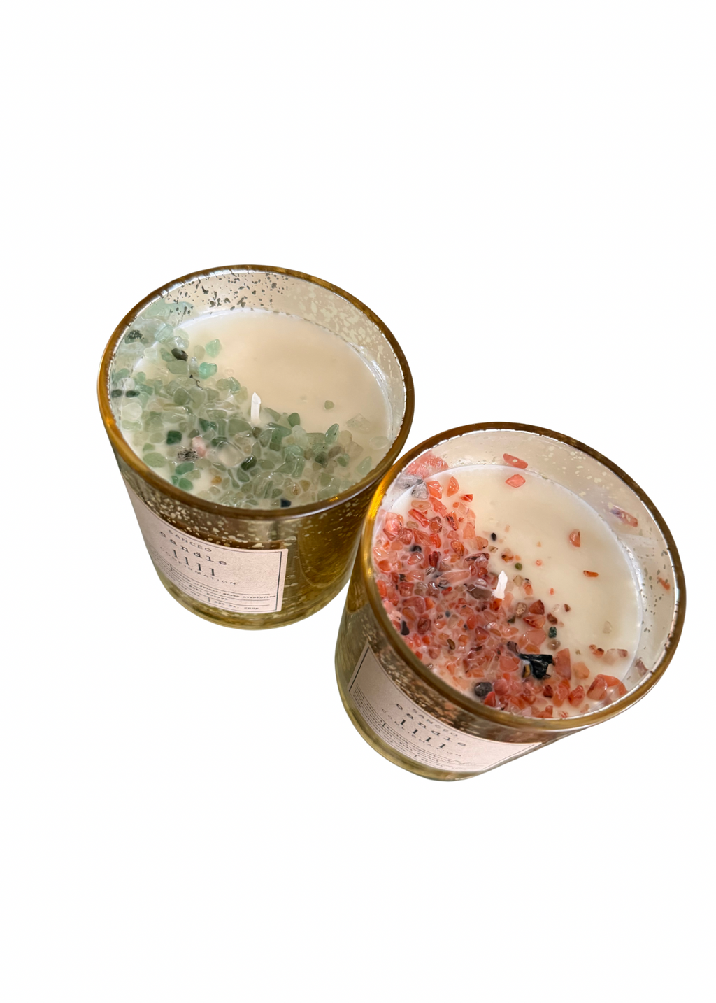1111 Candle with Healing Crystals - Noël Forest (10oz Jar) *Holiday Edition*