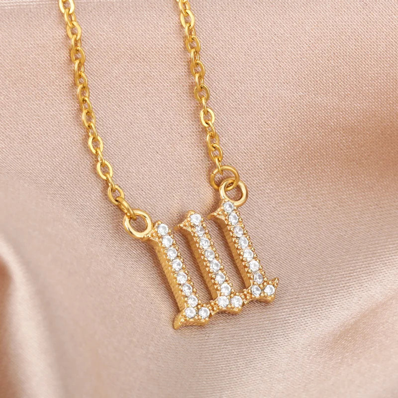 CZ Angel Number Necklace