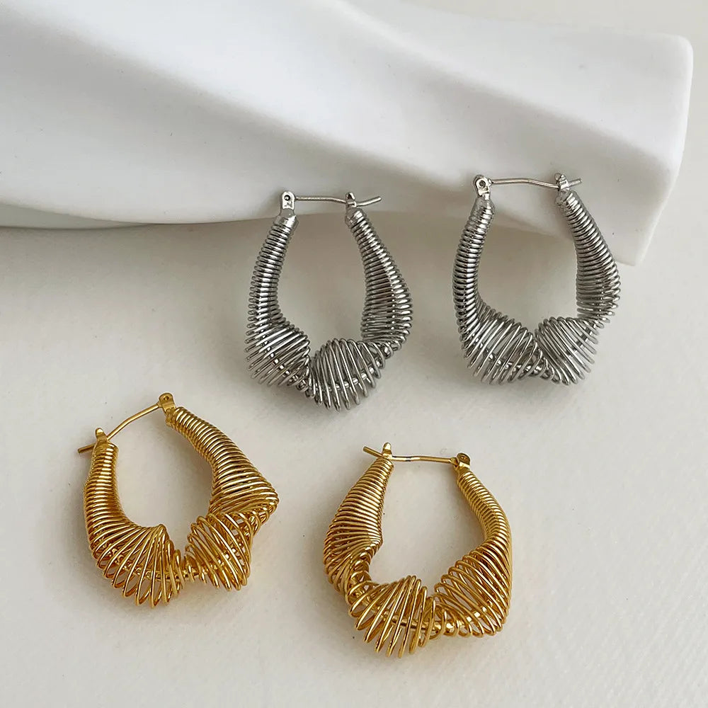 Geometric Wire Hoops