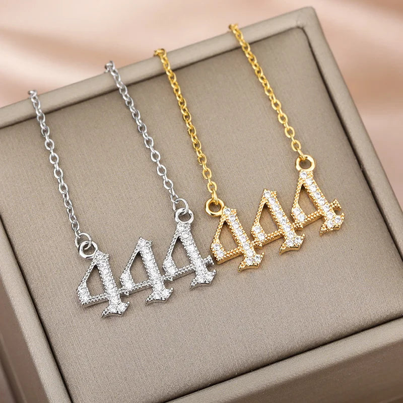 CZ Angel Number Necklace