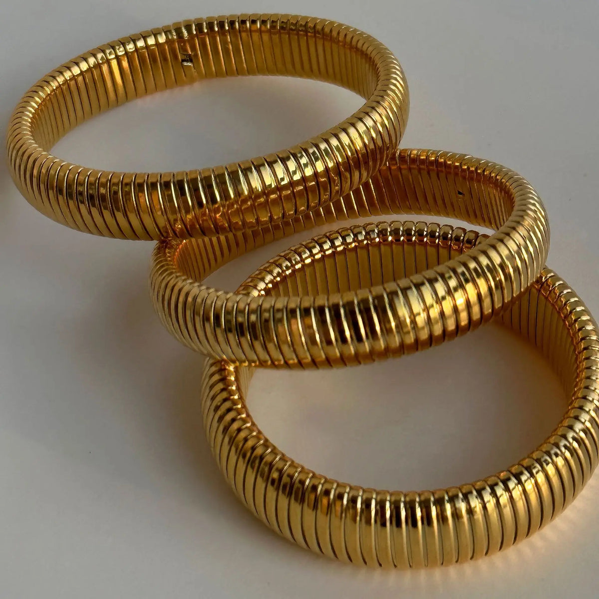 Stackable vintage gold bangles