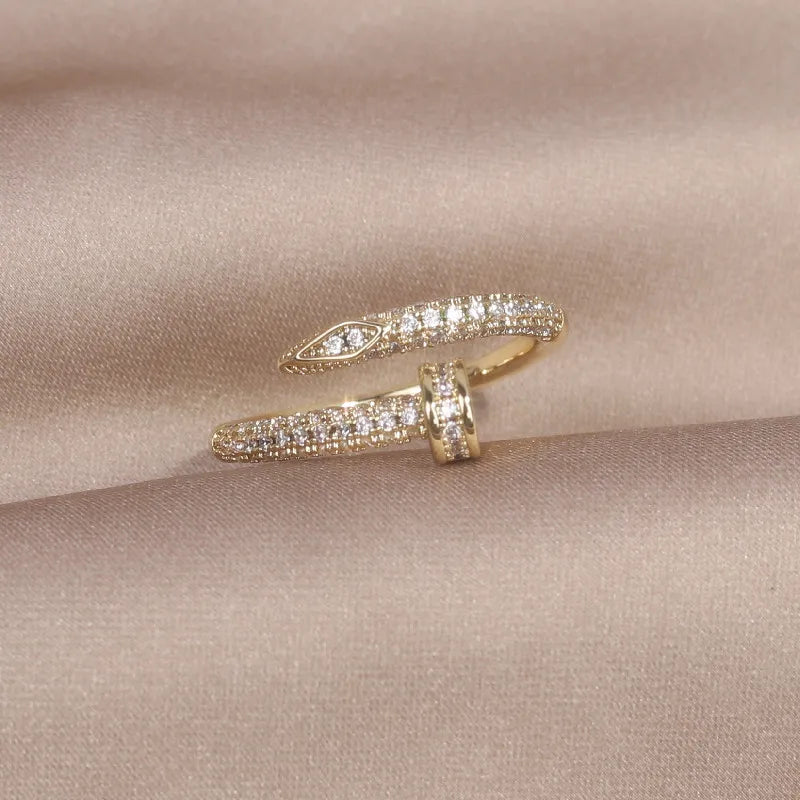 14K Gold Plated Nail Ring