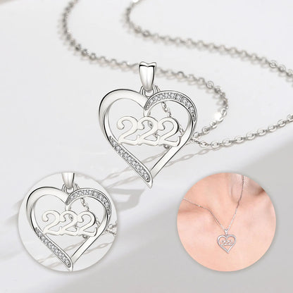 sanceo Sterling Silver Angel Number Necklace