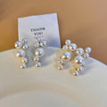 Faux Pearl Cluster Earrings