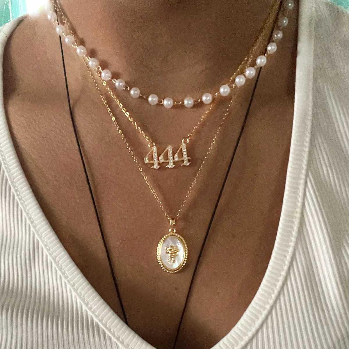 CZ Angel Number Necklace
