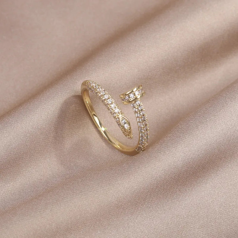 14K Gold Plated Nail Ring