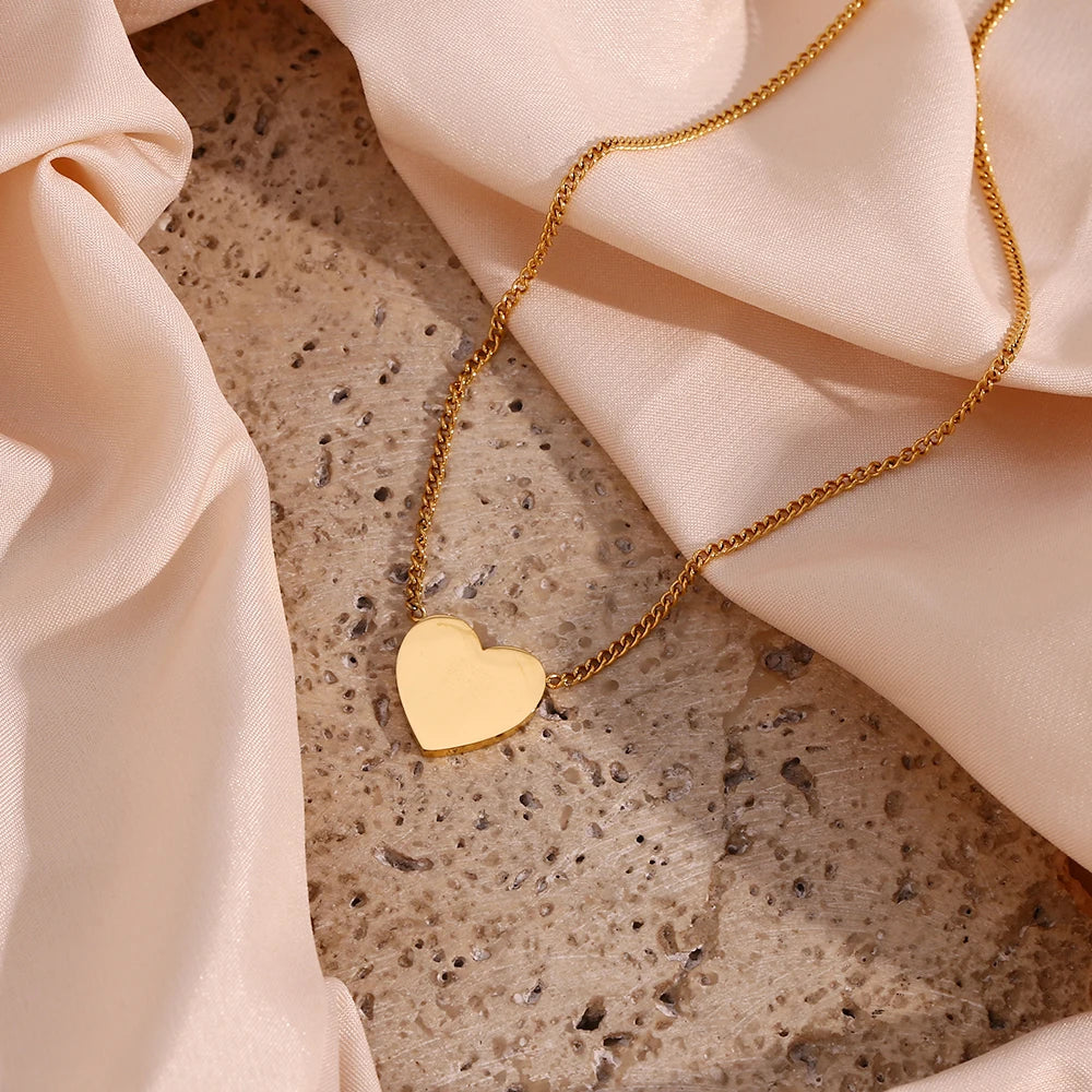1111 Heart Shape Gold Necklace