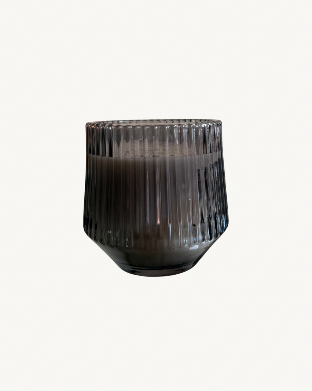 Decor Candle  - Black Ribbed Glass Jar (7oz Jar) - multiple scents available