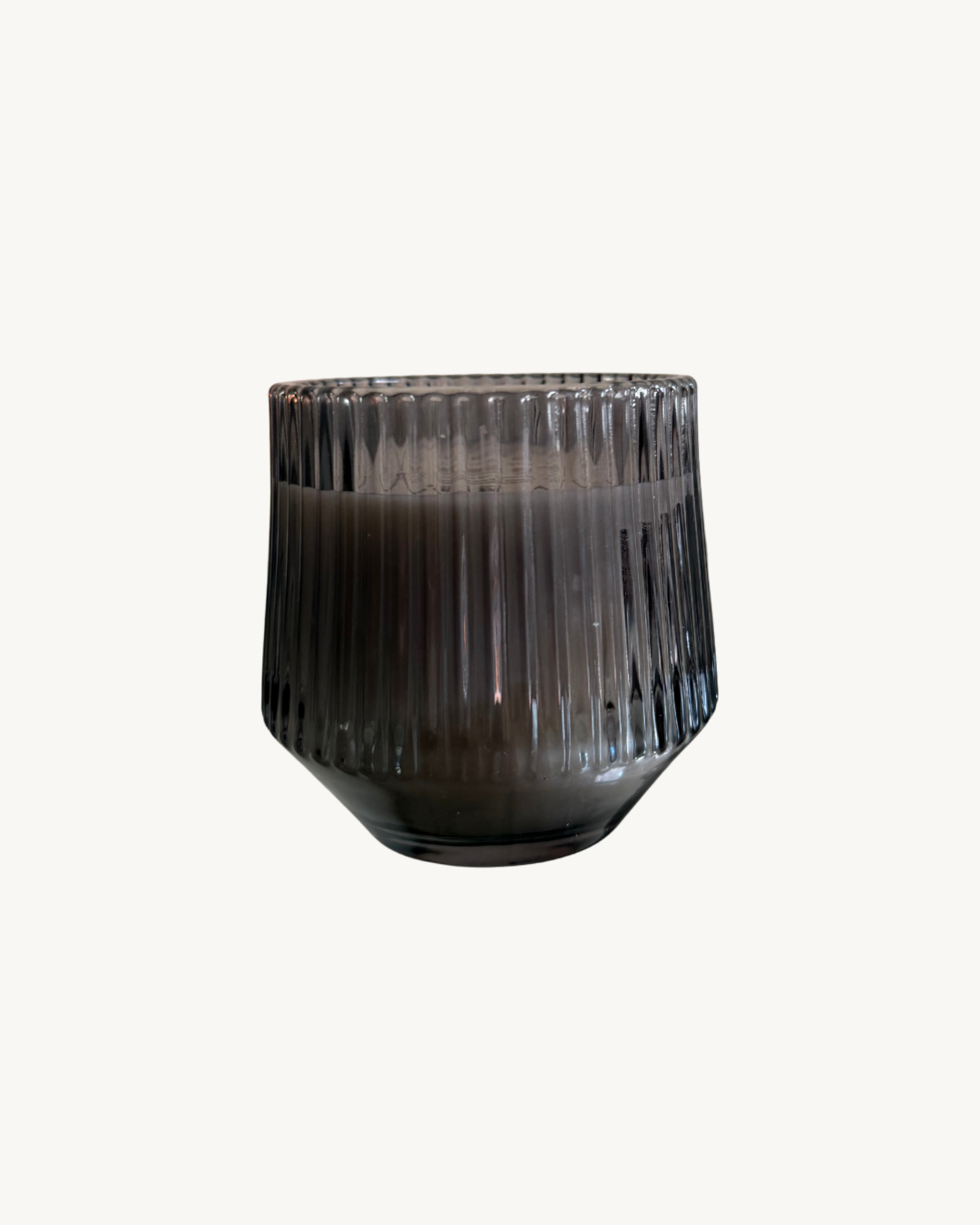 Decor Candle  - Black Ribbed Glass Jar (7oz Jar) - multiple scents available