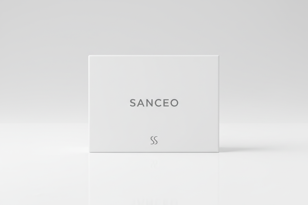 don't show the inside uses Sanceo log on plain white box 