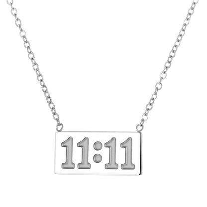 sancēo 11:11 Angel Number Plate Necklace