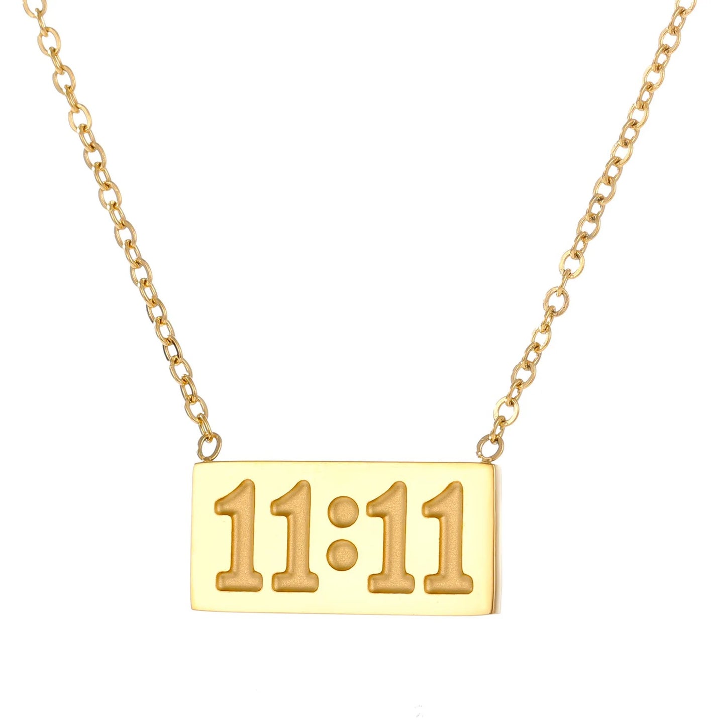 sancēo 11:11 Angel Number Plate Necklace
