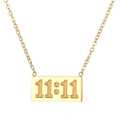 sancēo 11:11 Angel Number Plate Necklace