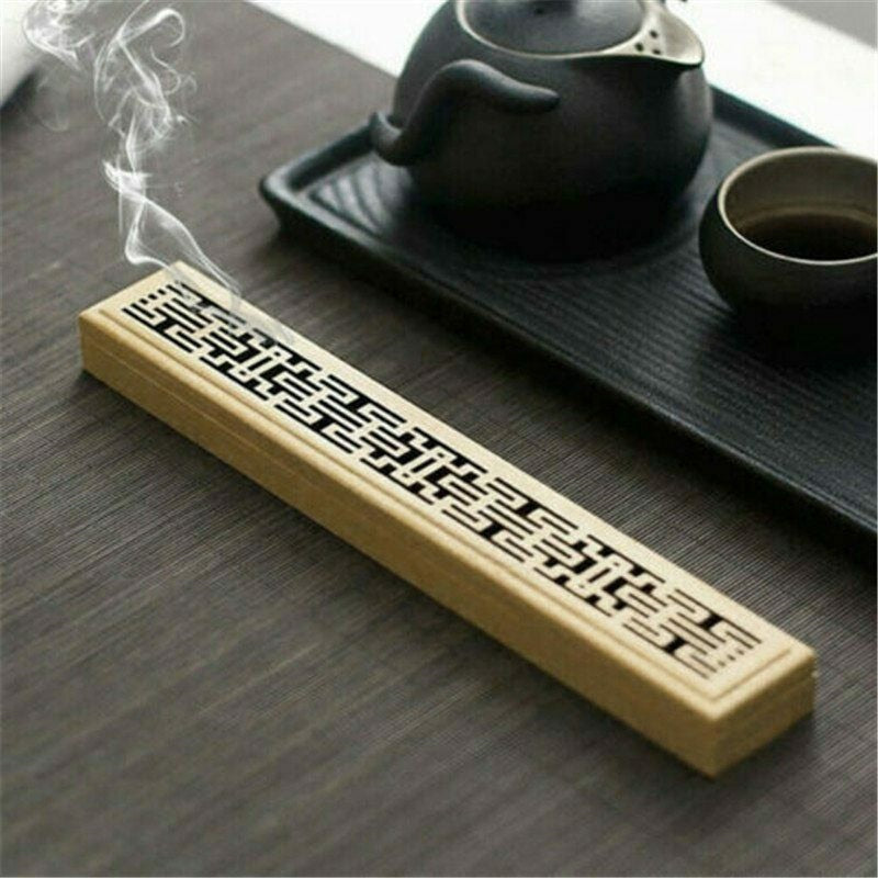 Handmade Bamboo Incense Box Burner